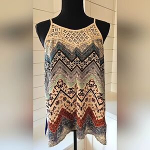 Multicolor Chevron Pattern Women's Top